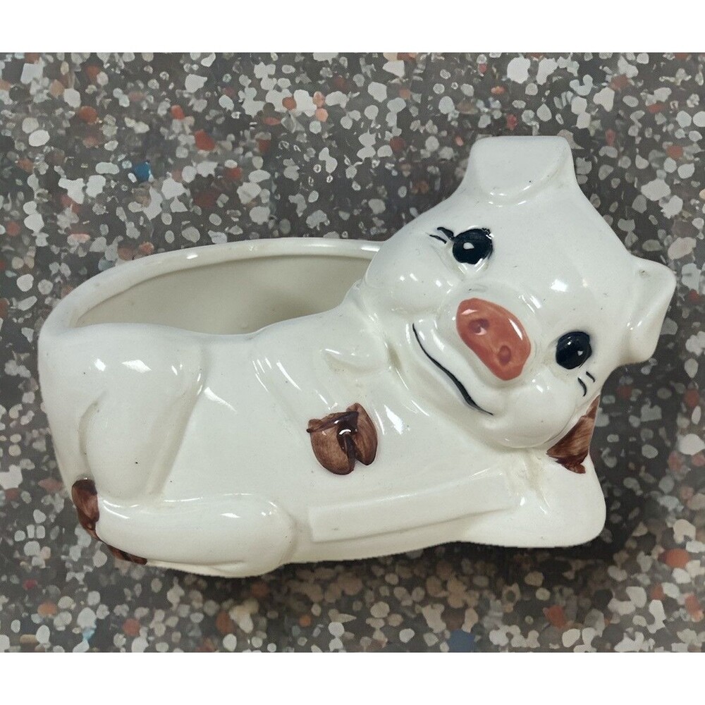 Retro Ceramic Pig Sponge Holder for Kitchen Sink Vintage Piggy Grannycore - Picture 3 of 15